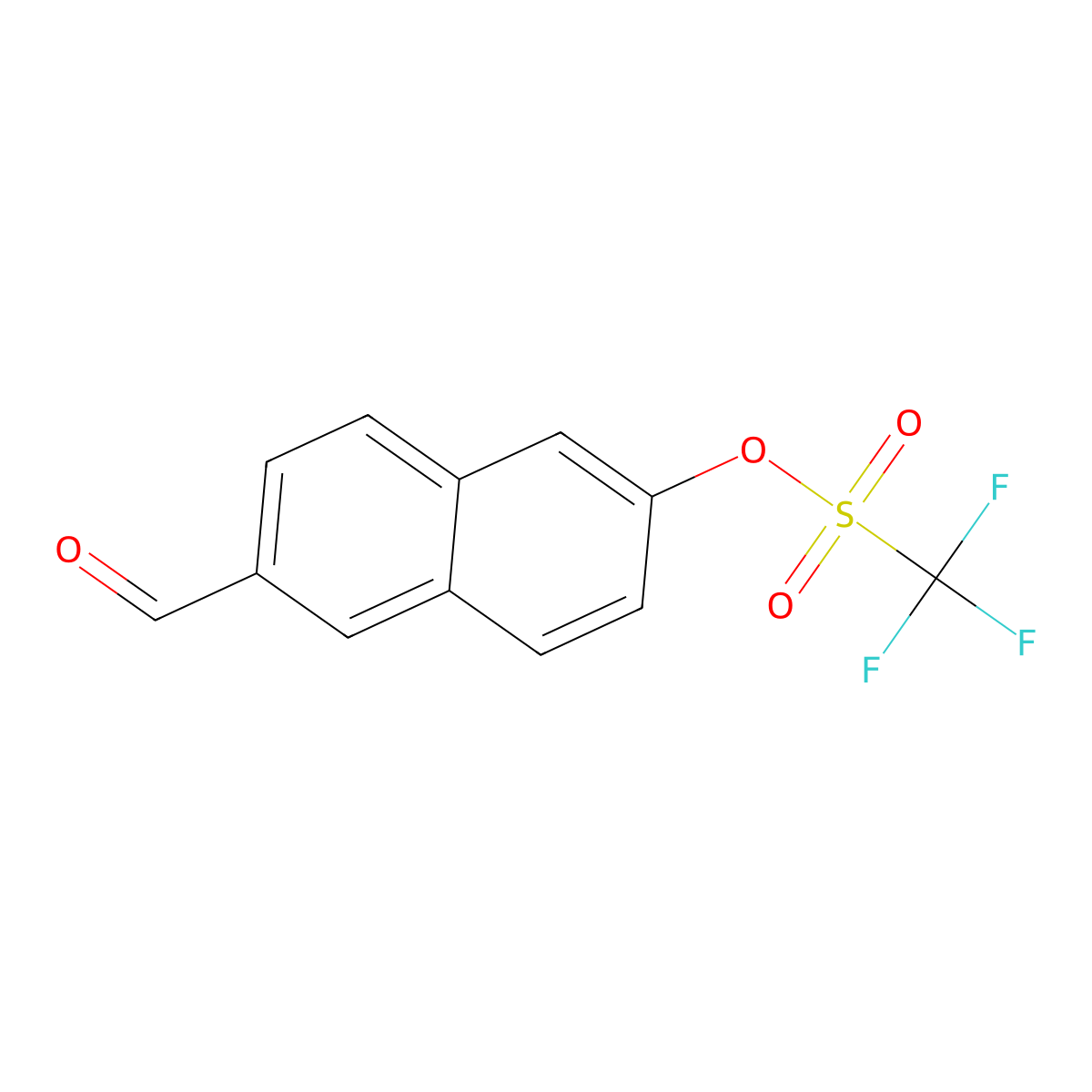 6-Formylnaphthalen-2-YL trifluoromethanesulfonate molecular structure, CAS 532440-22-5