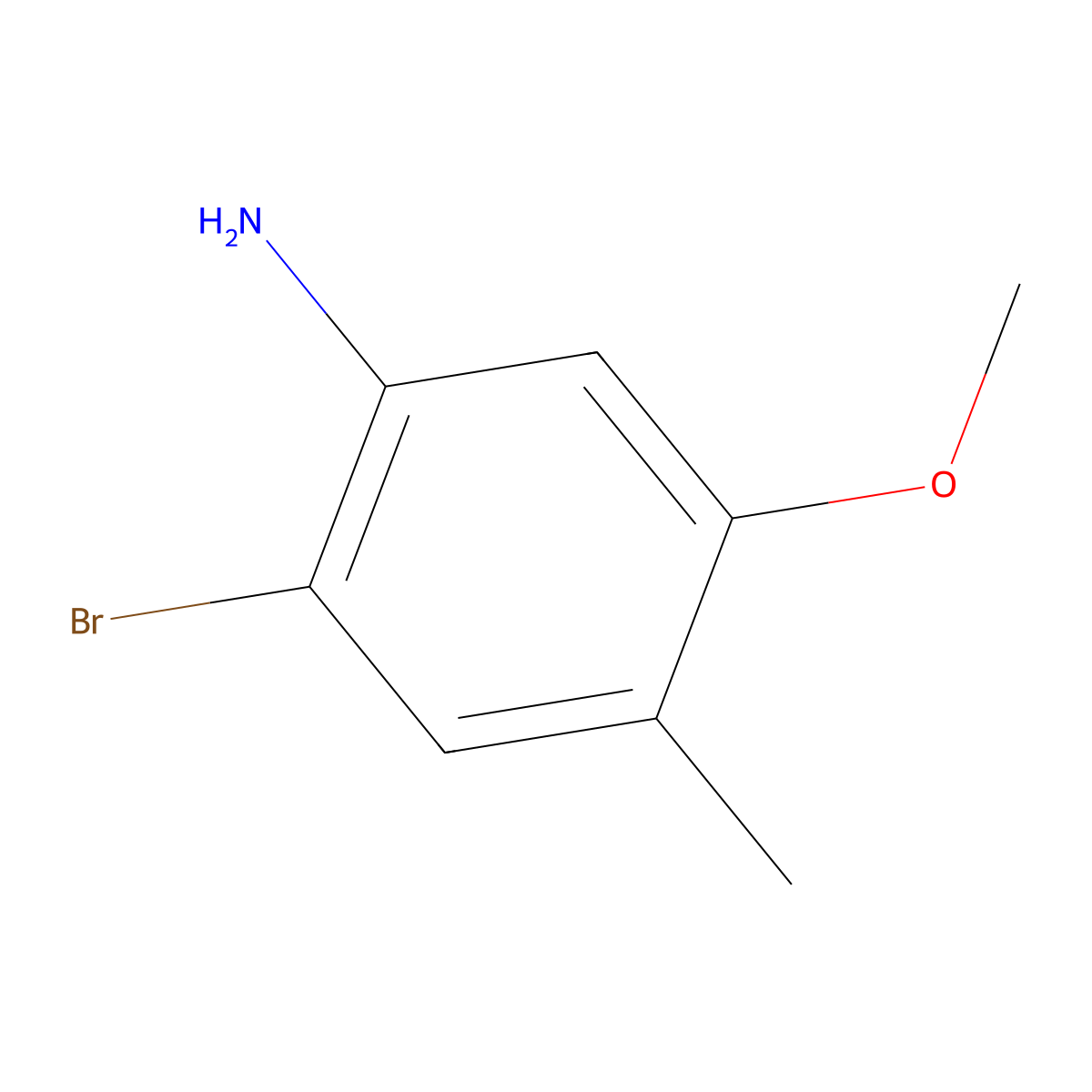 2-Bromo-5-methoxy-4-methylaniline molecular structure, CAS 532440-88-3