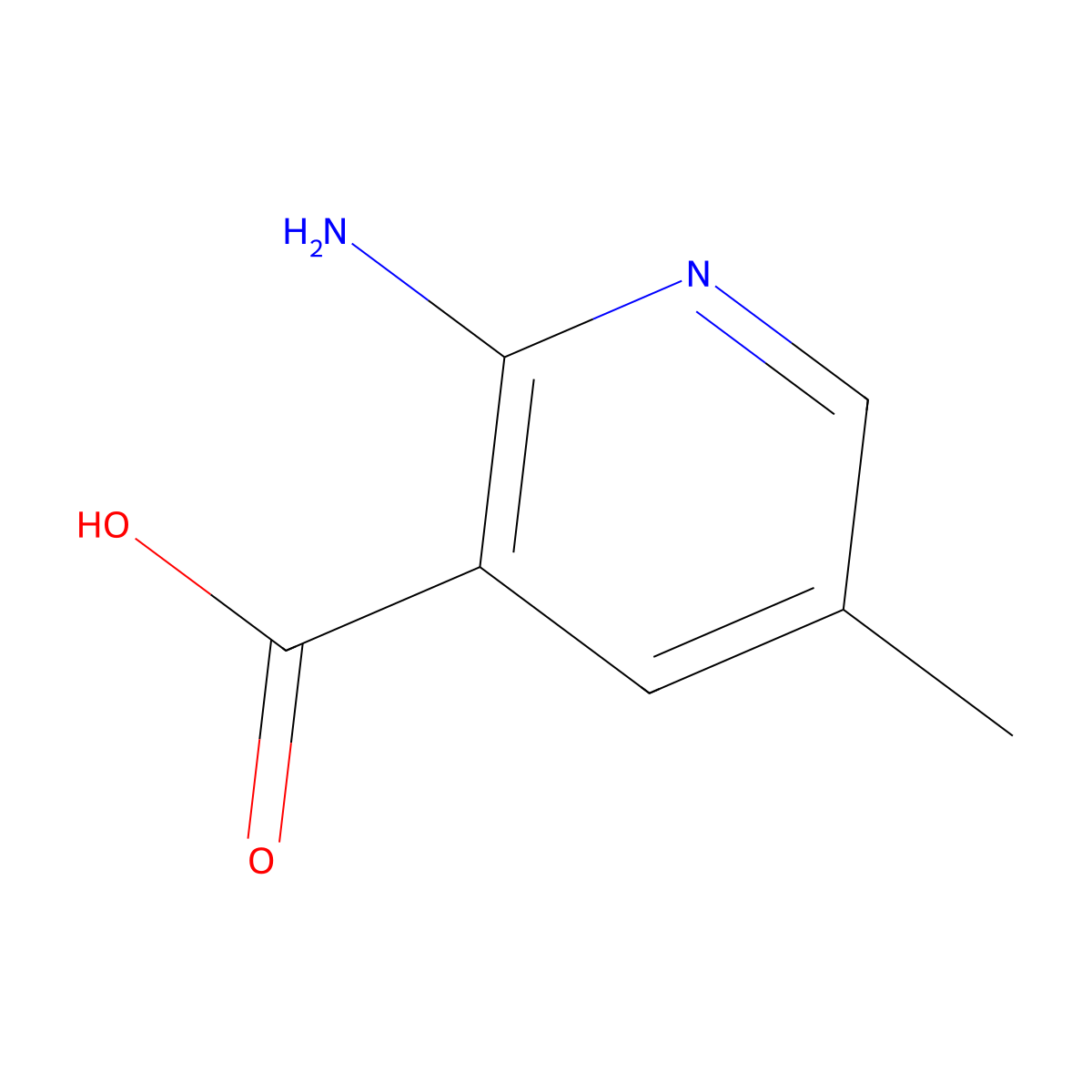 2-Amino-5-methylpyridine-3-carboxylic acid molecular structure, CAS 532440-94-1