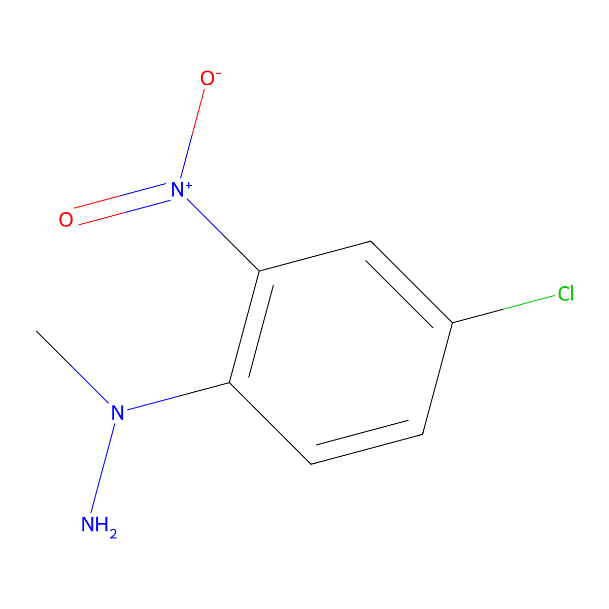 1-(4-Chloro-2-nitrophenyl)-1-methylhydrazine molecular structure, CAS 53246-60-9