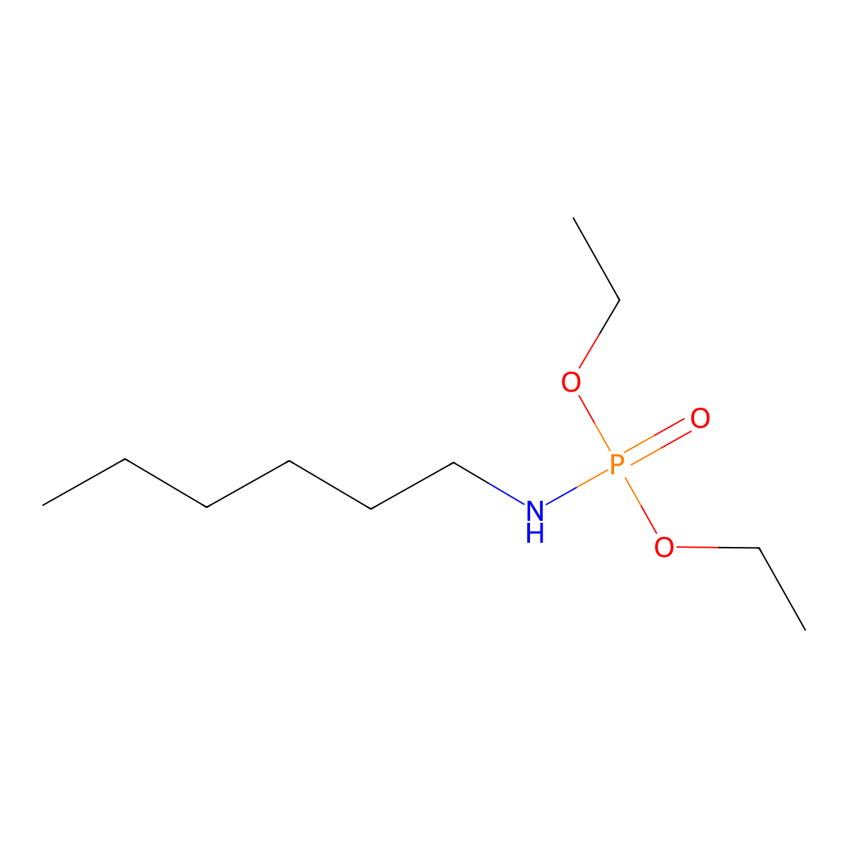 Diethyl hexylphosphoramidate molecular structure, CAS 53247-00-0