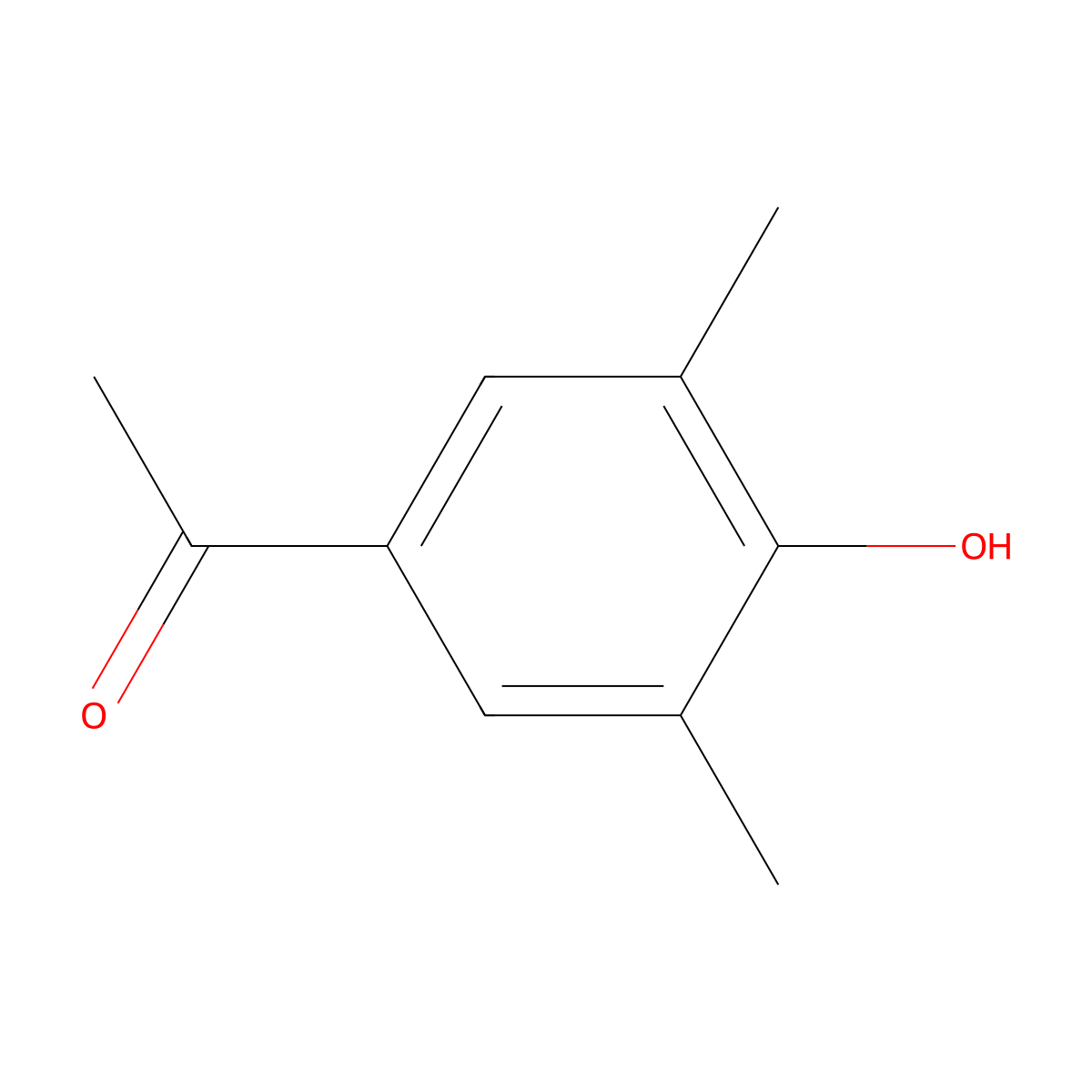 4'-Hydroxy-3',5'-dimethylacetophenone molecular structure, CAS 5325-04-2