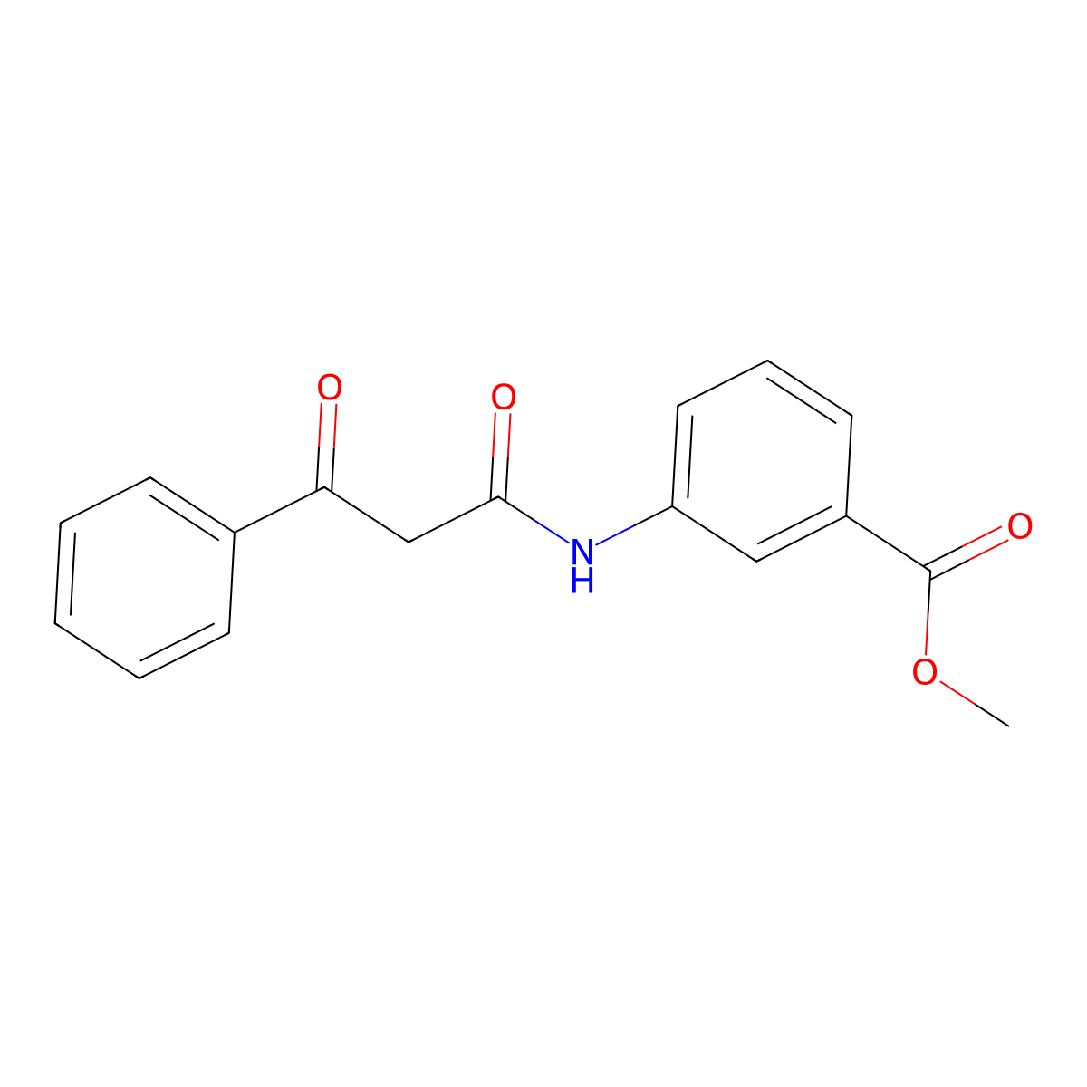 Methyl 3-[(3-oxo-3-phenylpropanoyl)amino]benzoate molecular structure, CAS 5325-33-7