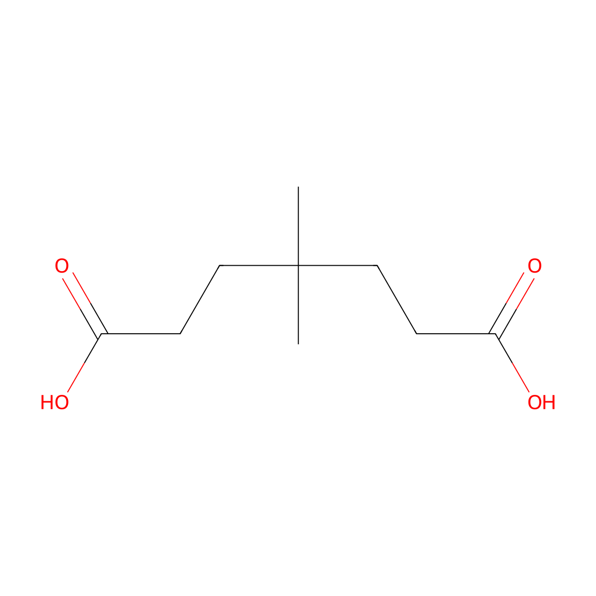 4,4-Dimethylheptanedioic acid molecular structure, CAS 5325-75-7
