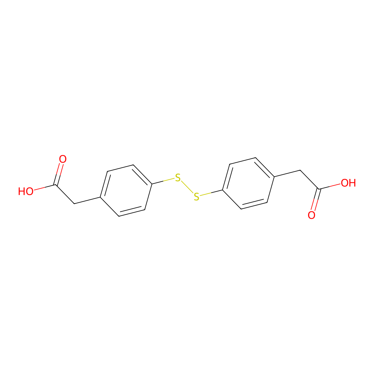 2,2'-(Dithiobis(4,1-phenylene))diacetic acid molecular structure, CAS 5325-76-8