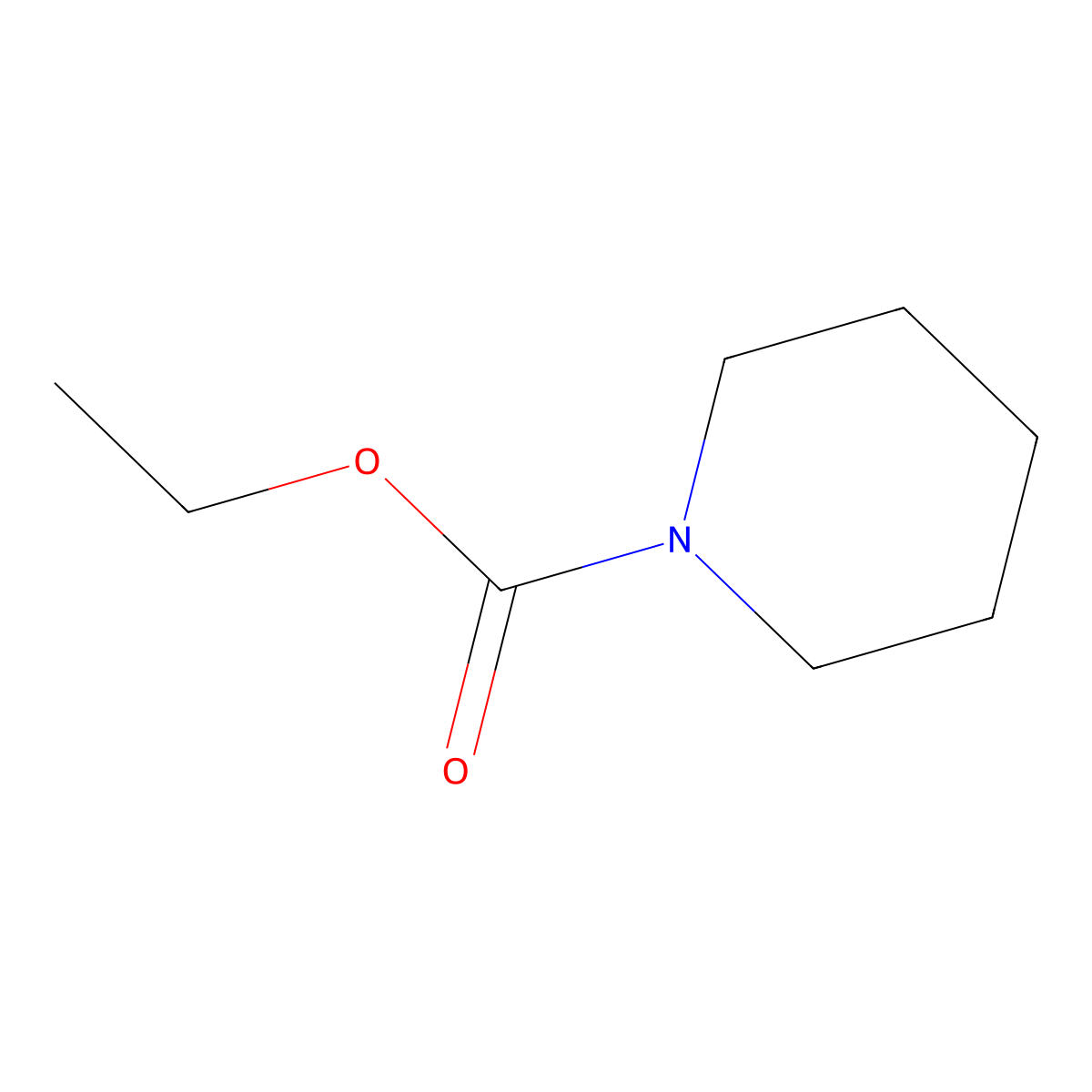 1-Piperidinecarboxylic acid, ethyl ester molecular structure, CAS 5325-94-0