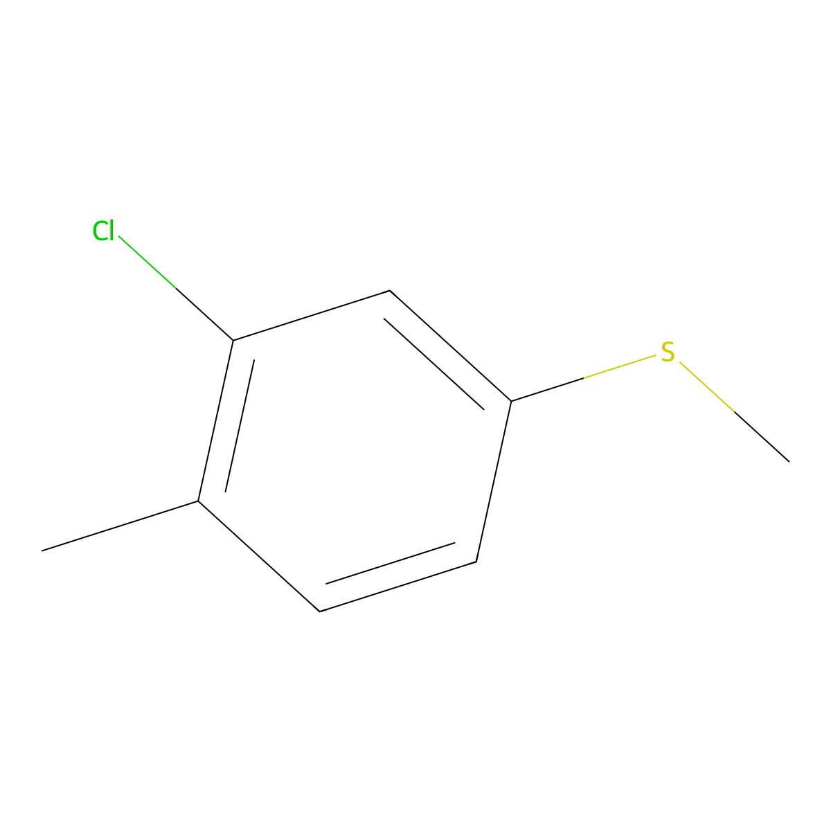(3-Chloro-4-methylphenyl)(methyl)sulfane molecular structure, CAS 53250-85-4