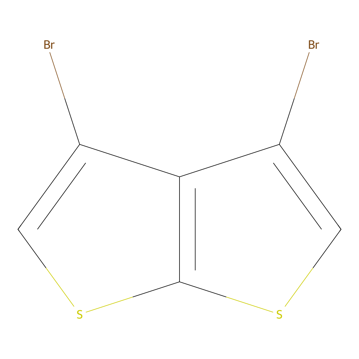 Thieno(2,3-b)thiophene, 3,4-dibromo- molecular structure, CAS 53255-78-0