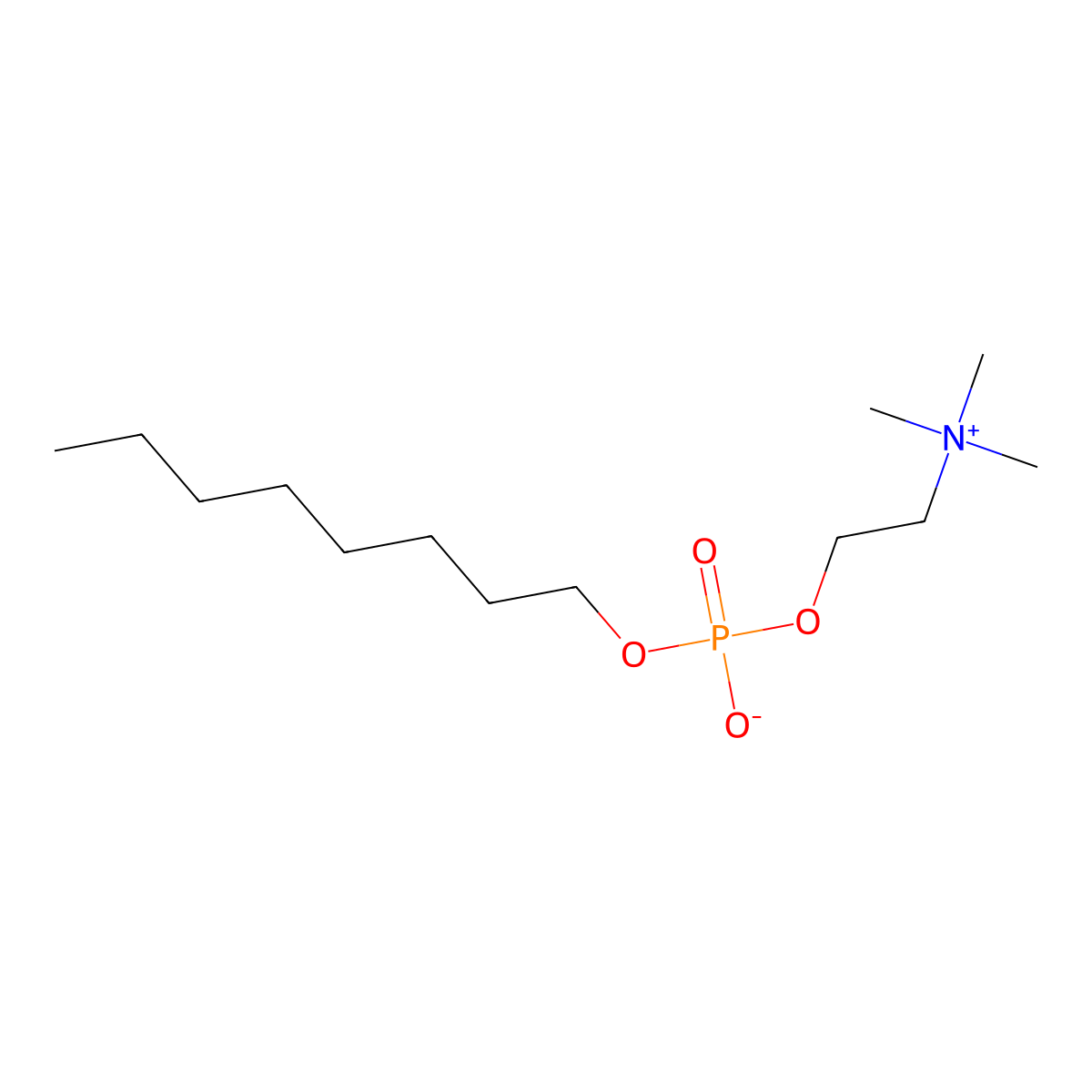 n-Octylphosphorylcholine molecular structure, CAS 53255-89-3