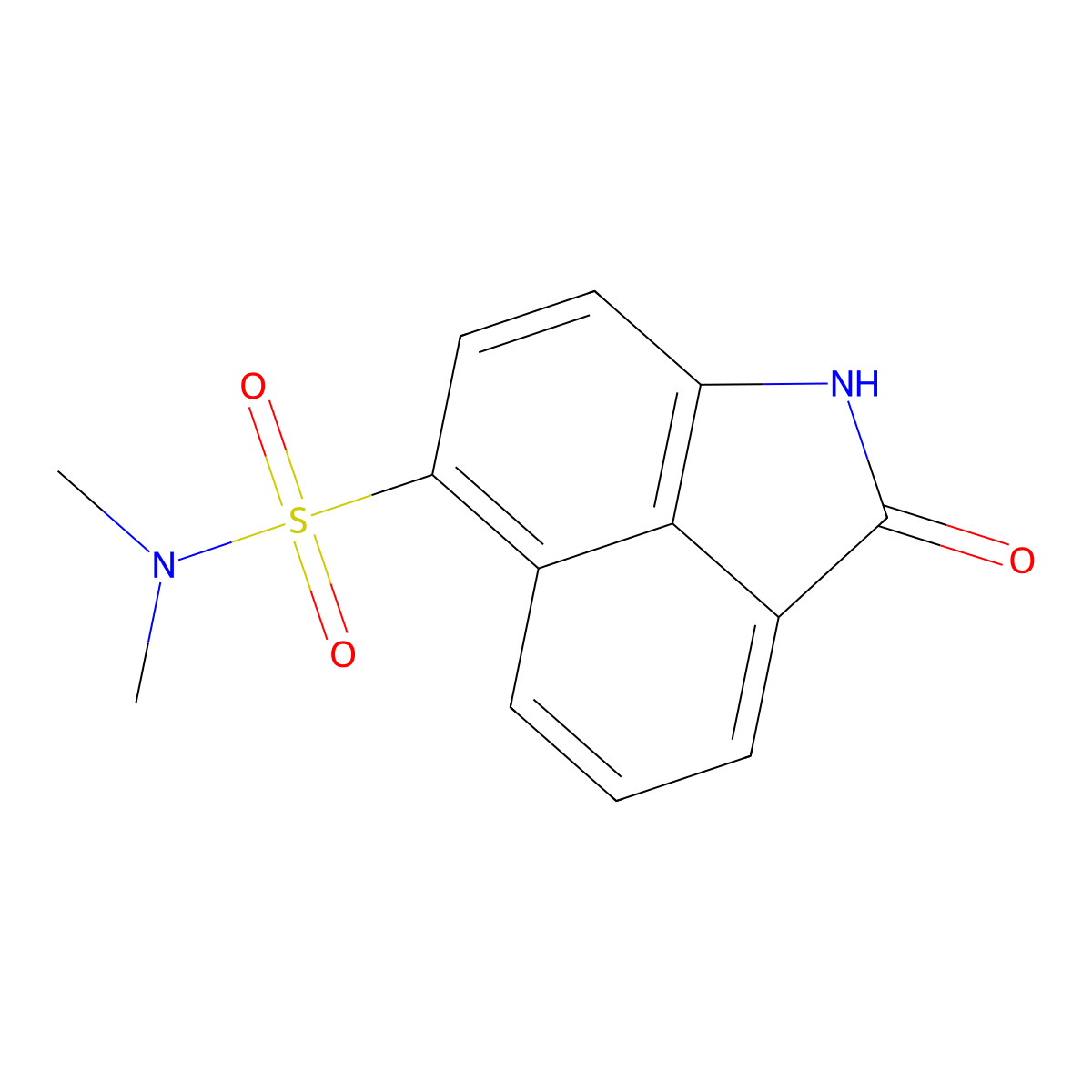 N,N-dimethyl-2-oxo-1,2-dihydrobenzo[cd]indole-6-sulfonamide molecular structure, CAS 53257-01-5