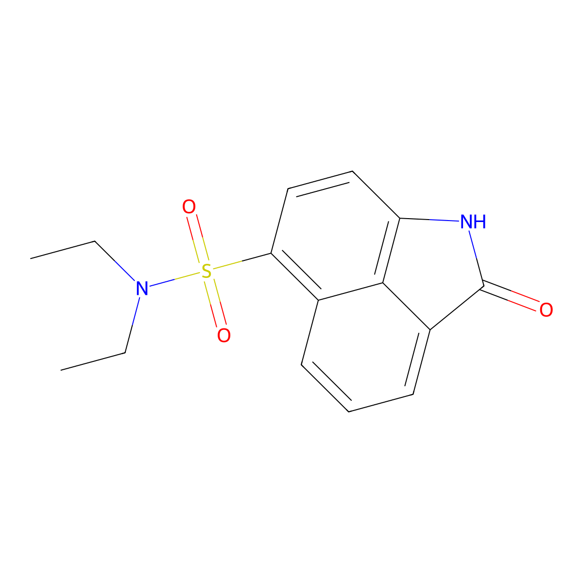 N,N-diethyl-2-oxo-1,2-dihydrobenzo[cd]indole-6-sulfonamide molecular structure, CAS 53257-02-6