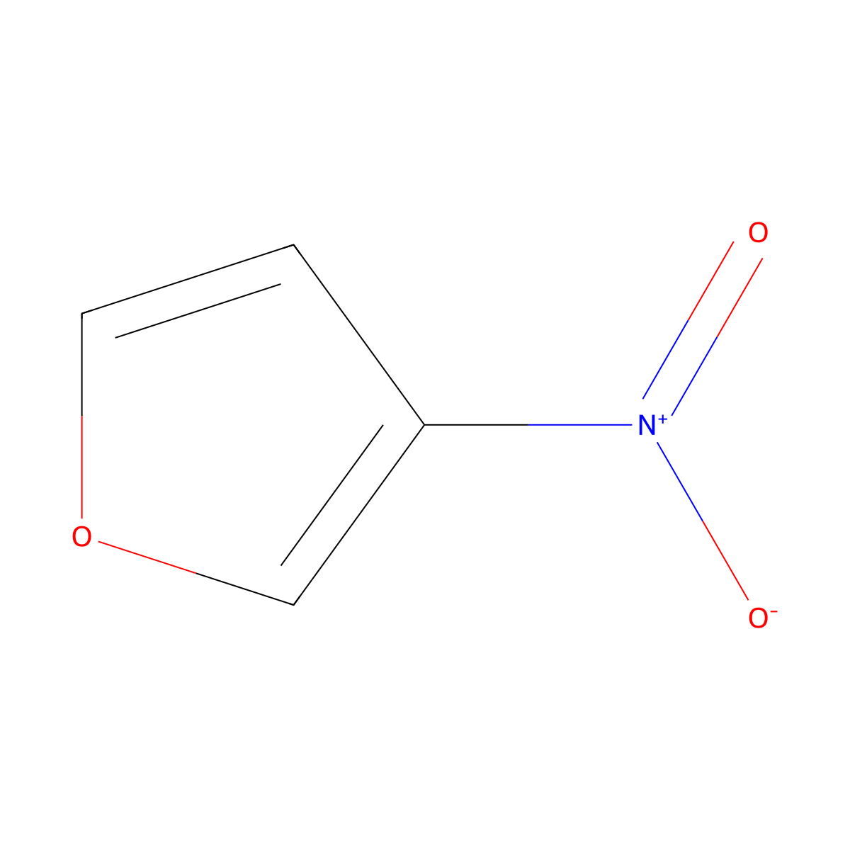 3-Nitro-furan molecular structure, CAS 53258-70-1