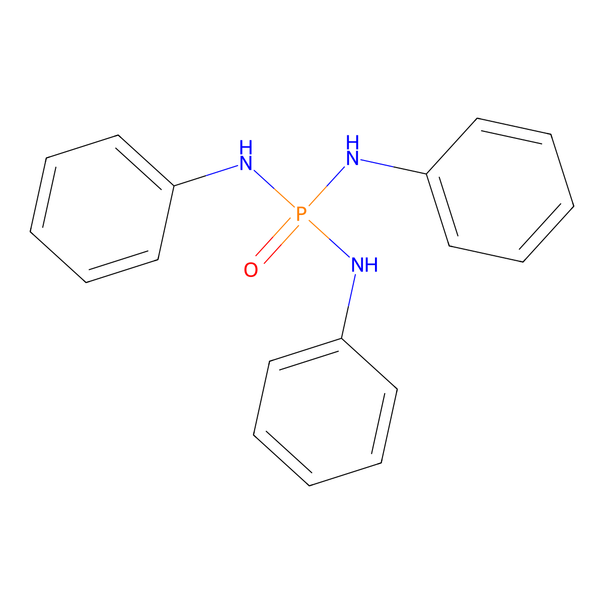 Phosphoric trianilide molecular structure, CAS 5326-10-3