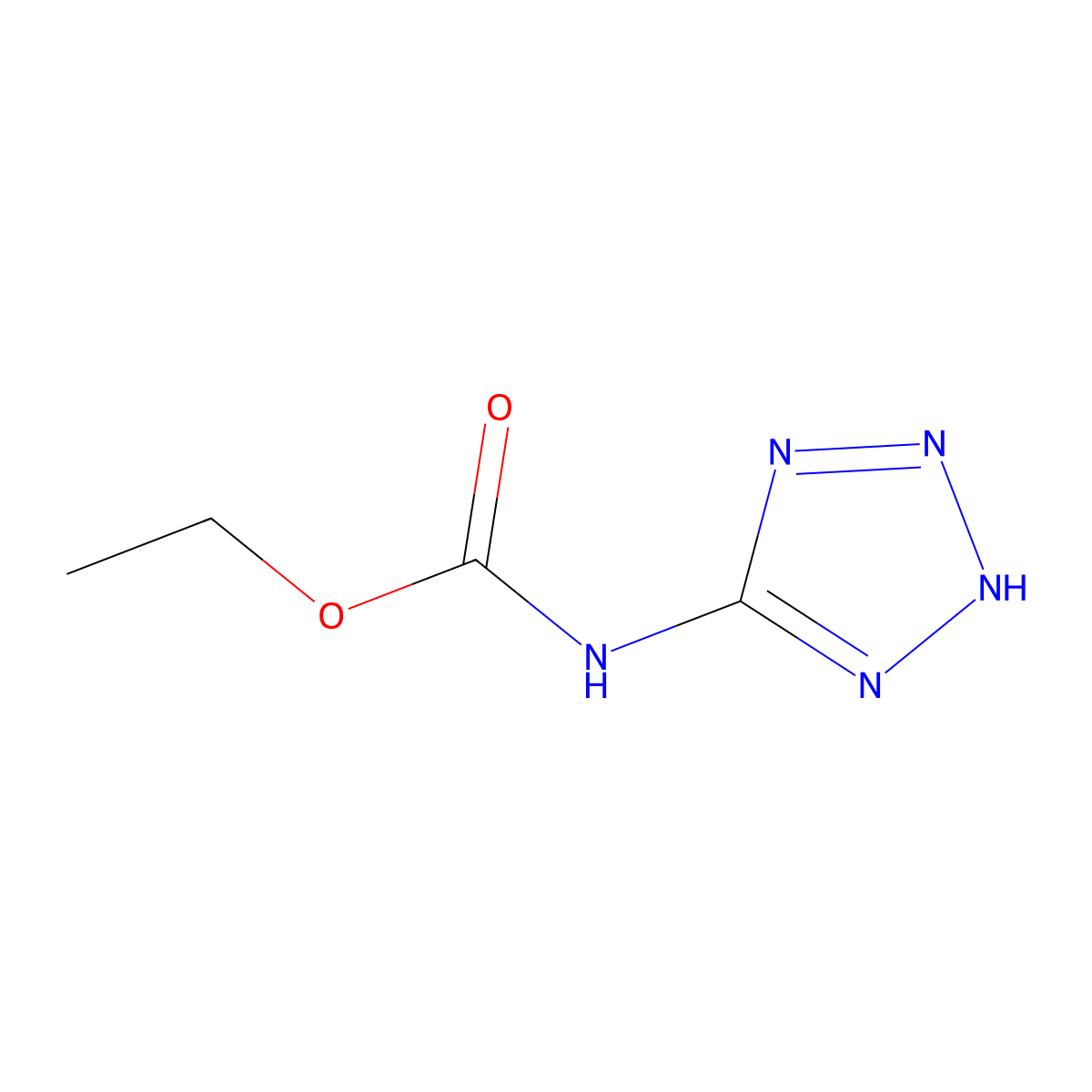 Carbamic acid, 1H-tetrazol-5-yl-, ethyl ester molecular structure, CAS 5326-16-9
