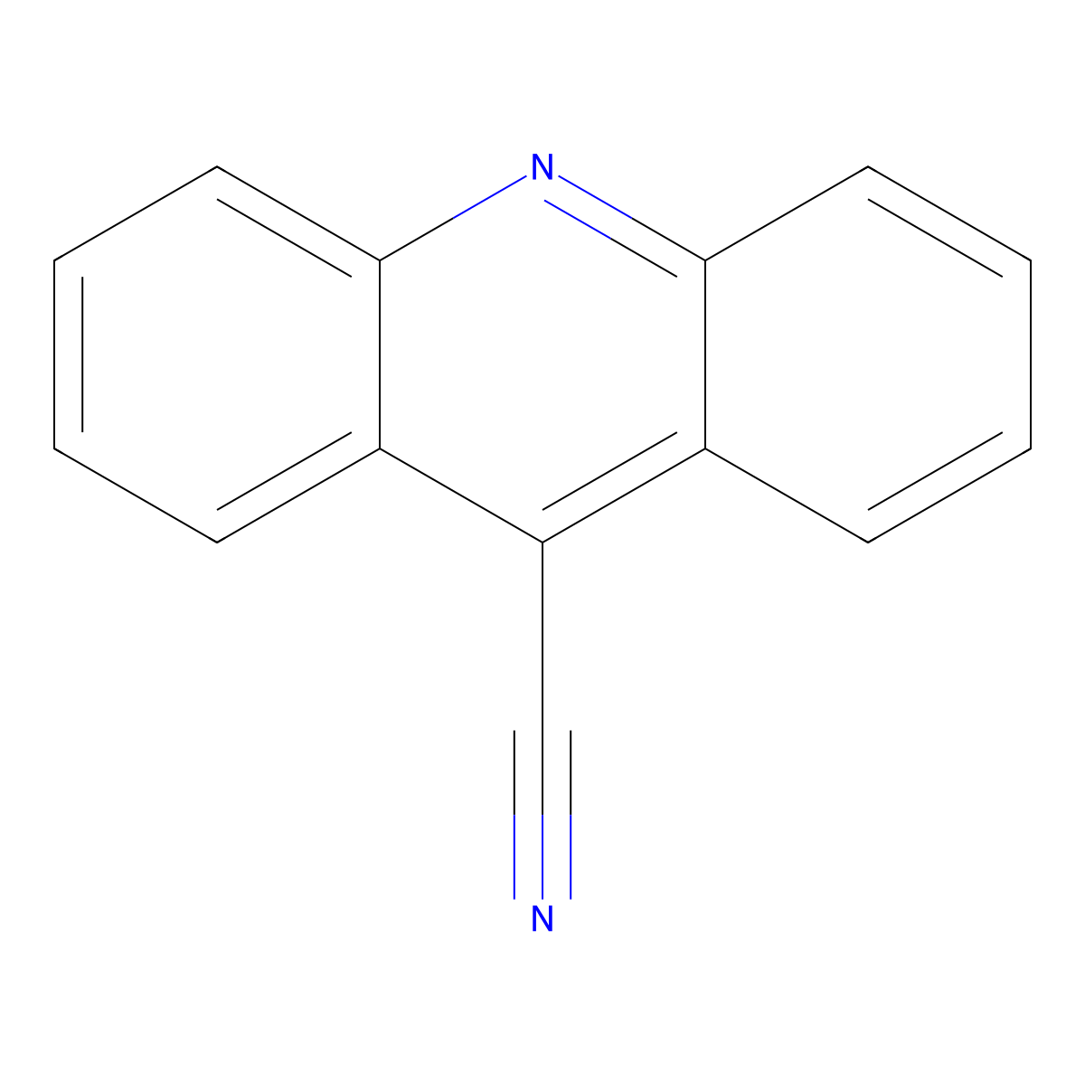 9-Acridinecarbonitrile molecular structure, CAS 5326-19-2