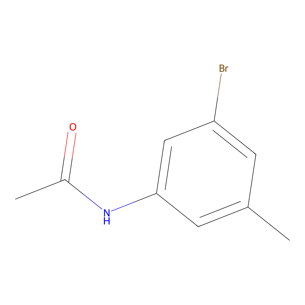 n-(3-Bromo-5-methylphenyl)acetamide molecular structure, CAS 5326-49-8