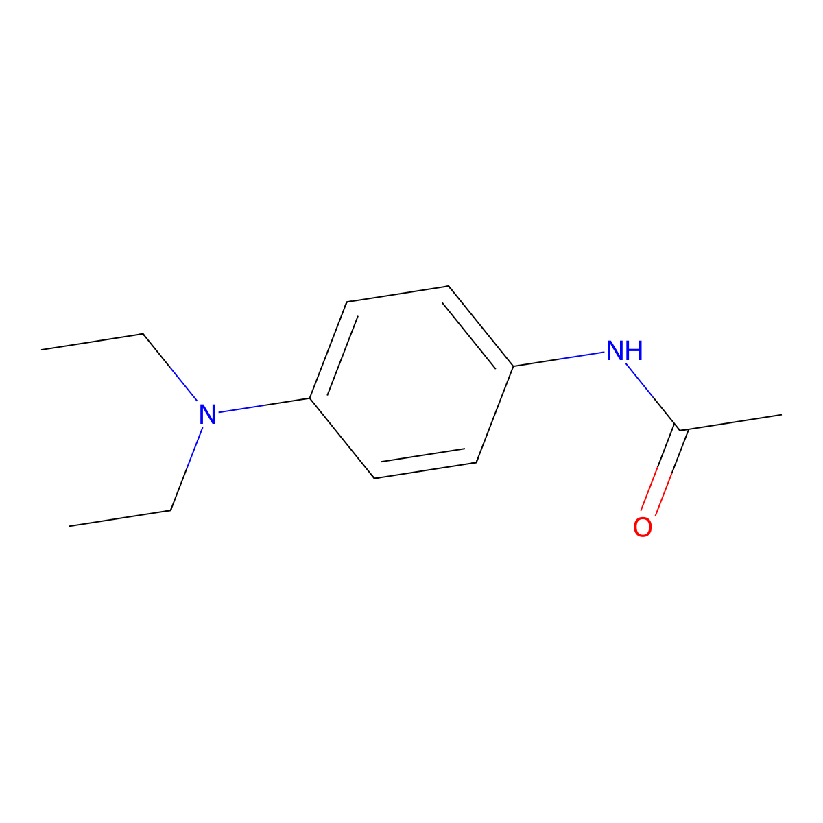 N-(4-(Diethylamino)phenyl)acetamide molecular structure, CAS 5326-57-8