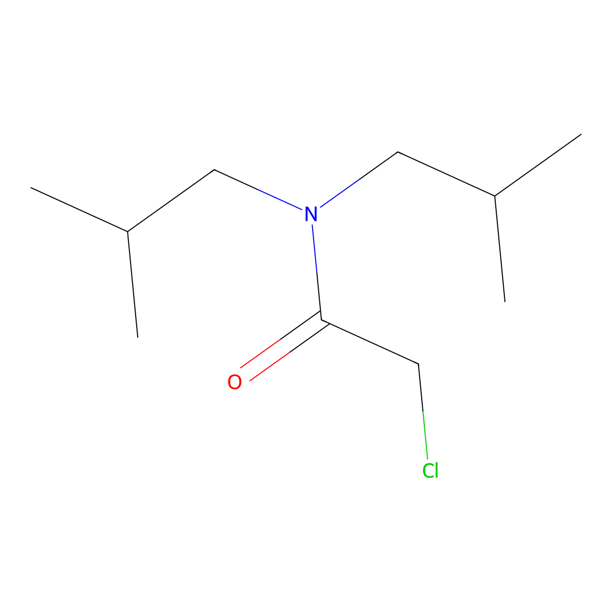 2-Chloro-n,n-diisobutylacetamide molecular structure, CAS 5326-82-9