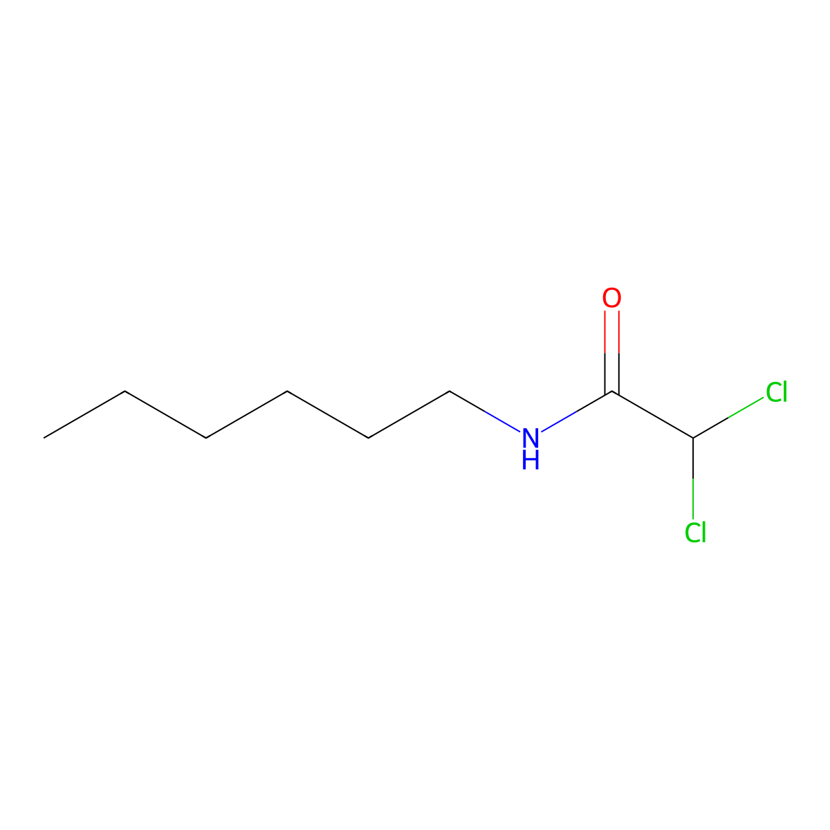 2,2-Dichloro-N-hexylethanimidic acid molecular structure, CAS 5326-95-4