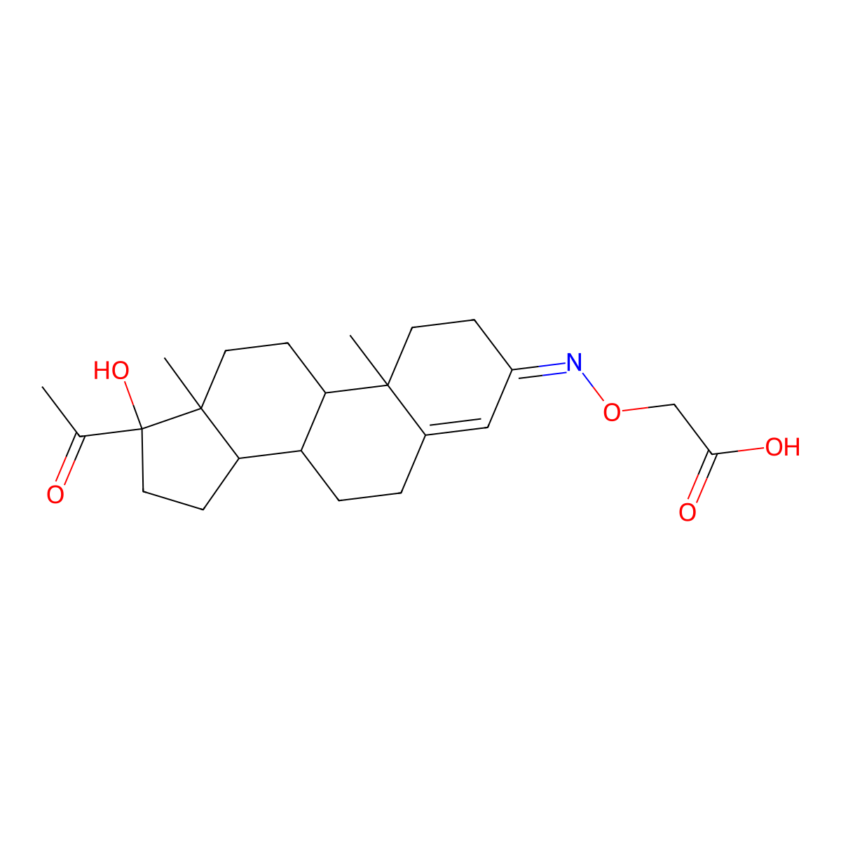 17|A-Hydroxyprogesterone 3-(o-carboxymethyl)oxime molecular structure, CAS 53260-10-9