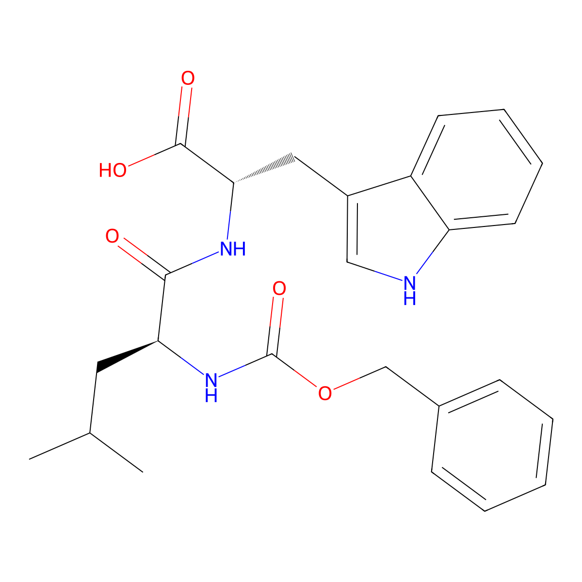Z-Leu-trp-OH molecular structure, CAS 53262-00-3
