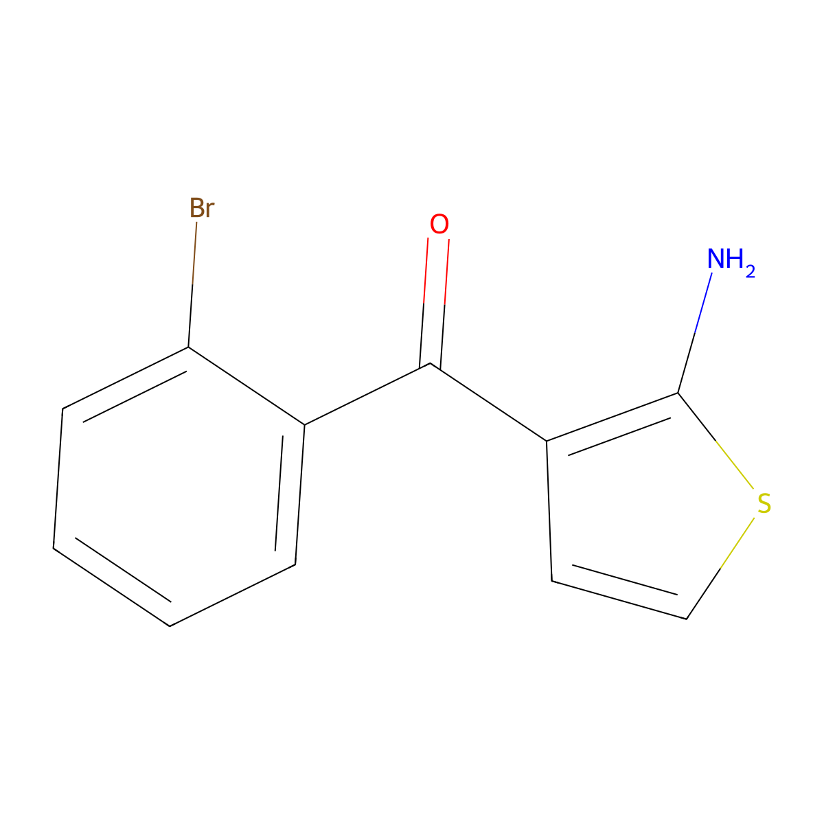3-(2-Bromobenzoyl)thiophen-2-amine molecular structure, CAS 53265-16-0