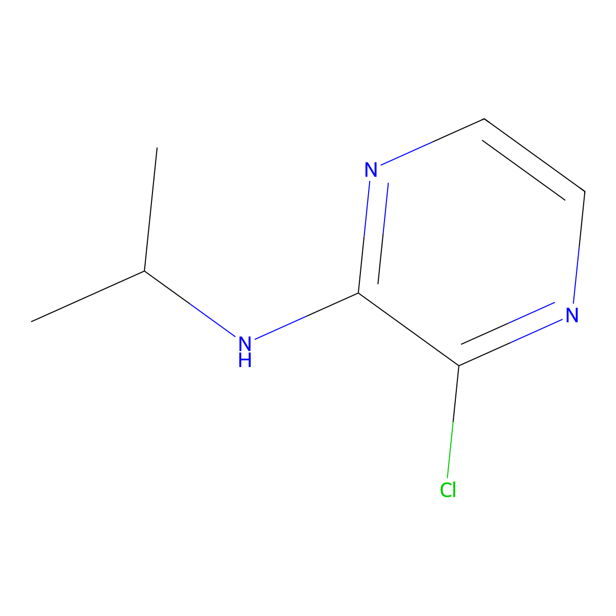 3-Chloro-N-(propan-2-yl)pyrazin-2-amine molecular structure, CAS 53265-32-0