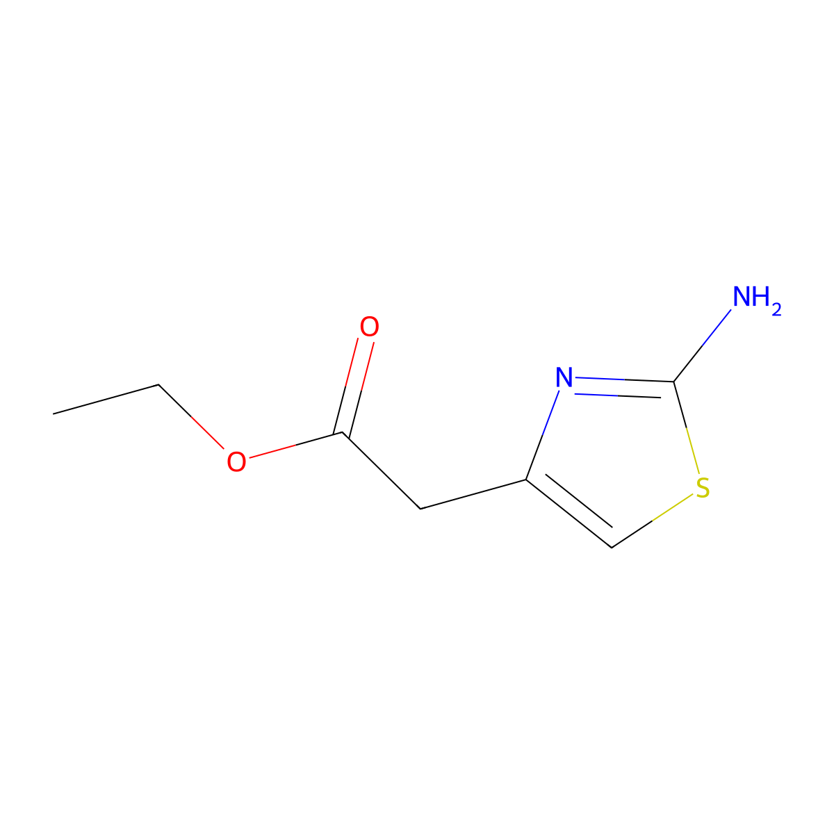 4-Thiazoleacetic acid, 2-amino-, ethyl ester molecular structure, CAS 53266-94-7