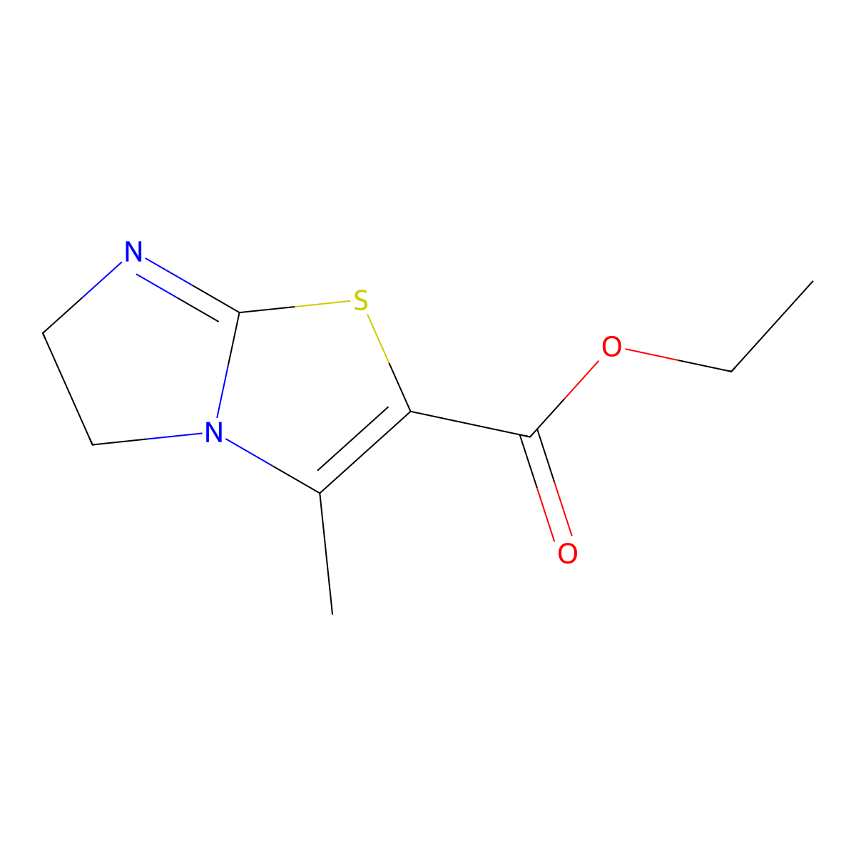 Ethyl 3-methyl-5,6-dihydroimidazo[2,1-b][1,3]thiazole-2-carboxylate molecular structure, CAS 53266-96-9