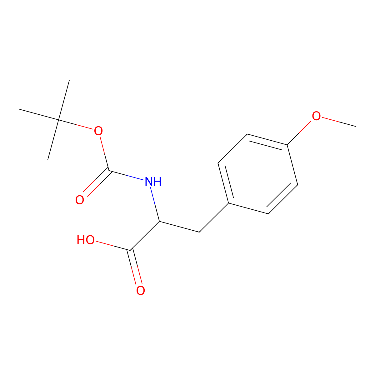 Boc-O-methyl-L-tyrosine molecular structure, CAS 53267-93-9