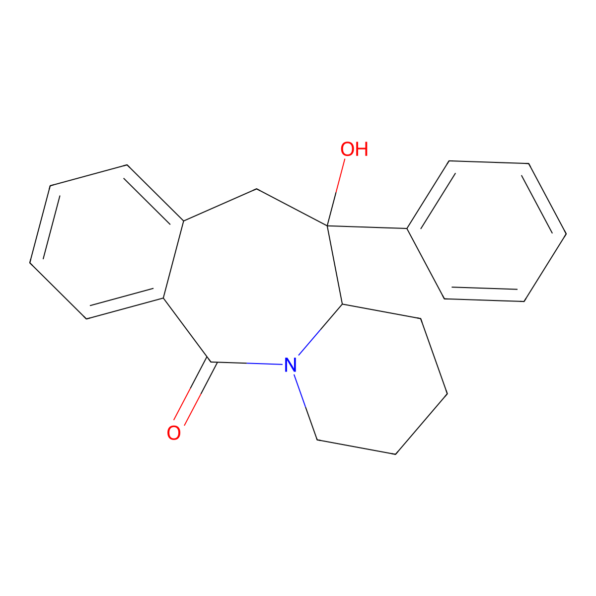 1,2,3,4,12,12A-Hexahydro-12-hydroxy-12-PH-pyrido(1,2-B)(2)benzazepin-6(11H)-one molecular structure, CAS 53268-28-3