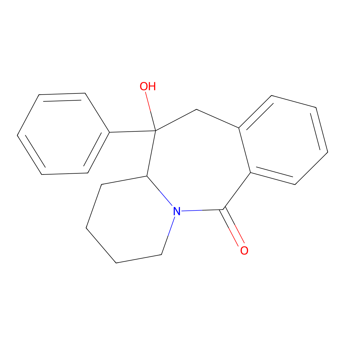 1,2,3,4,12,12A-Hexahydro-12-hydroxy-12-PH-pyrido(1,2-B)(2)benzazepin-6(11H)-one molecular structure, CAS 53268-28-3