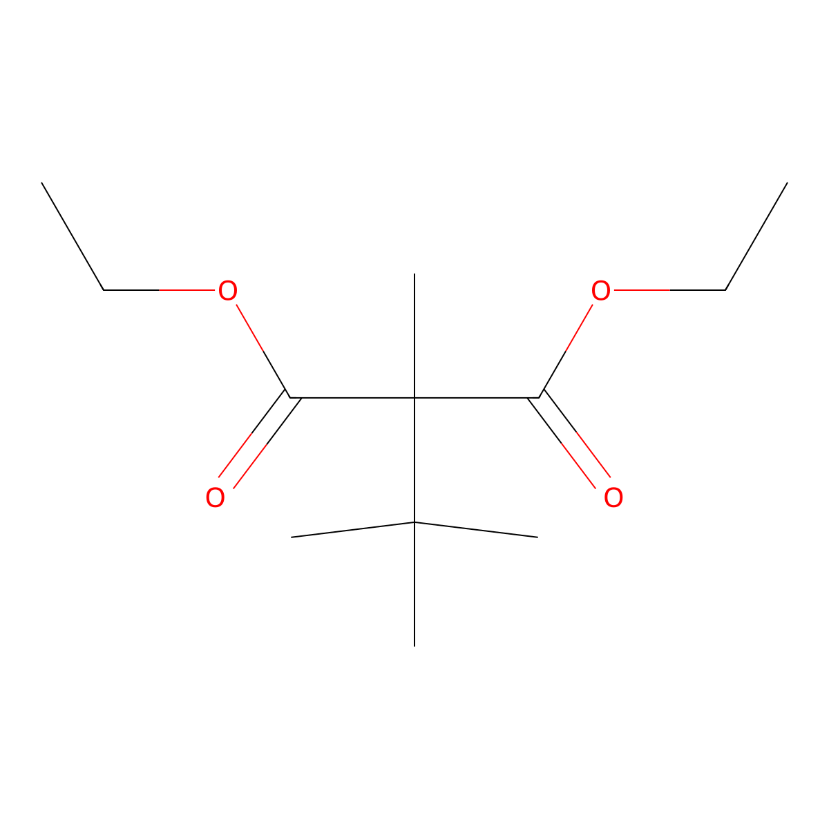 Diethyl tert-butylmethylmalonate molecular structure, CAS 53268-44-3