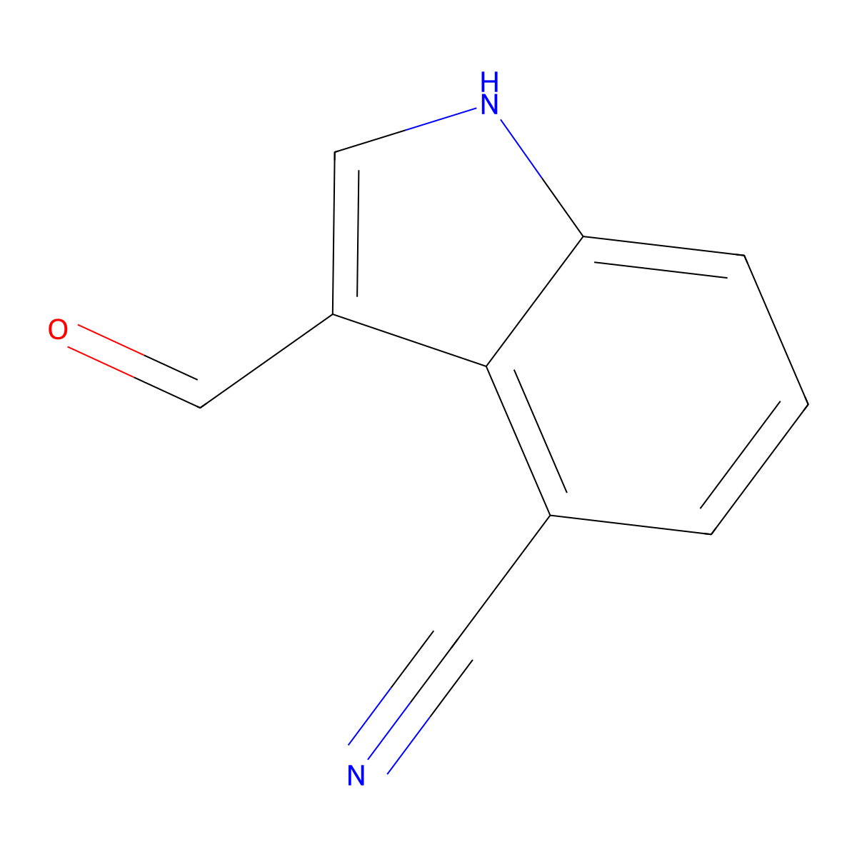 3-formyl-1H-indole-4-carbonitrile molecular structure, CAS 53269-35-5