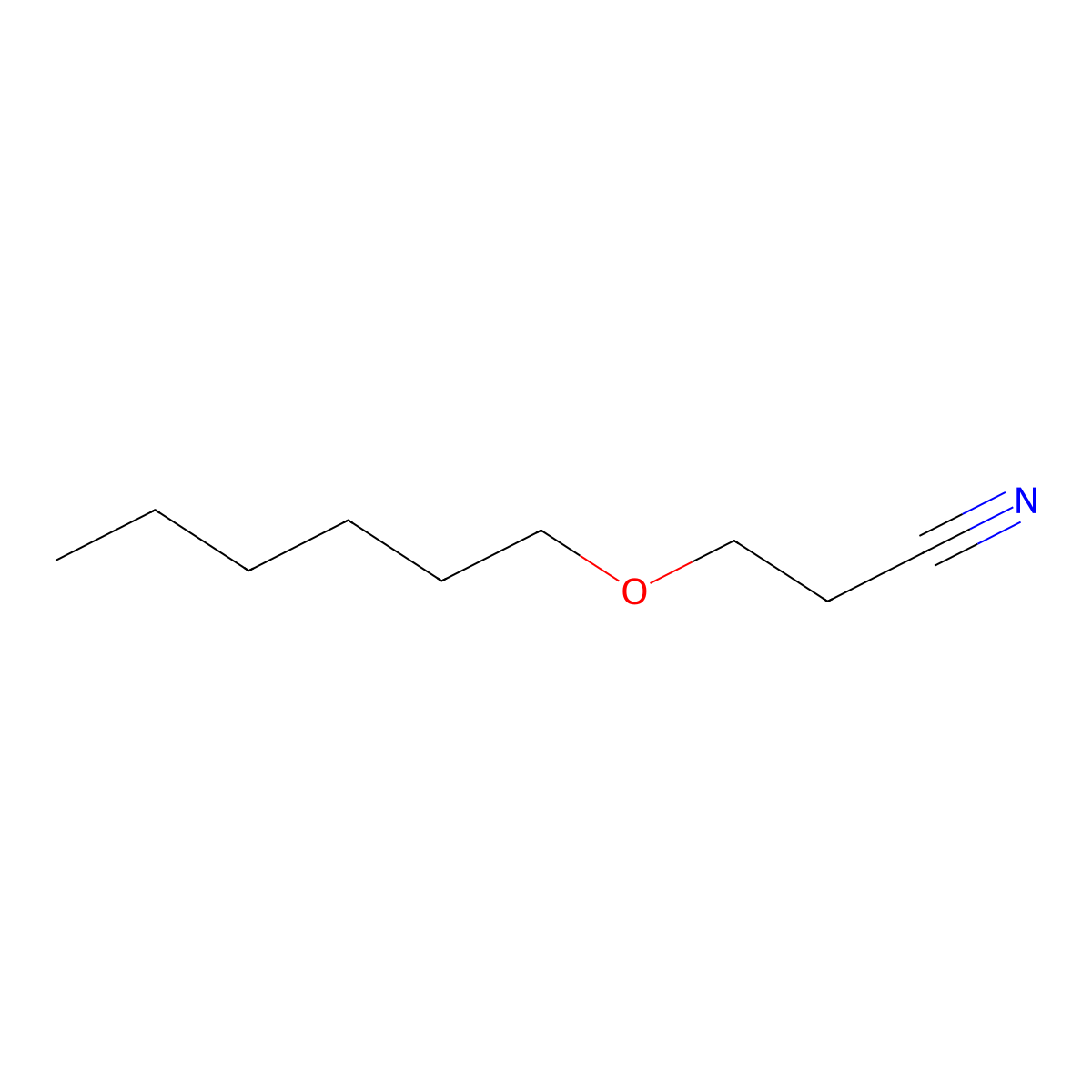 3-(Hexyloxy)propiononitrile molecular structure, CAS 5327-02-6