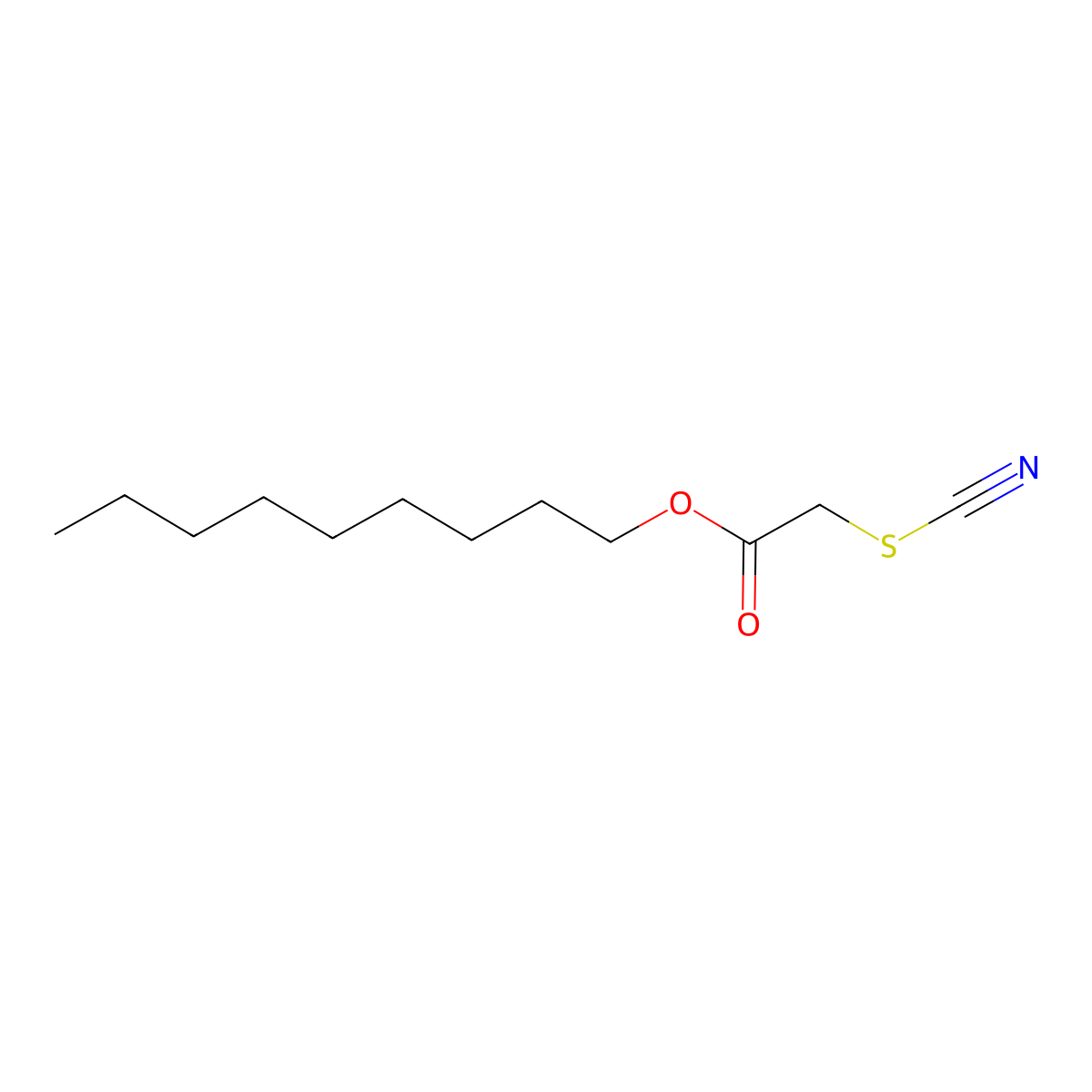 Nonyl thiocyanatoacetate molecular structure, CAS 5327-03-7