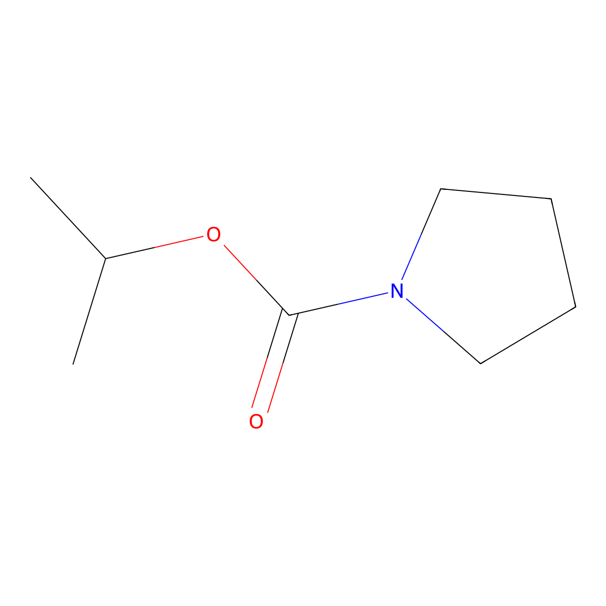 Isopropyl 1-pyrrolidinecarboxylate molecular structure, CAS 5327-22-0