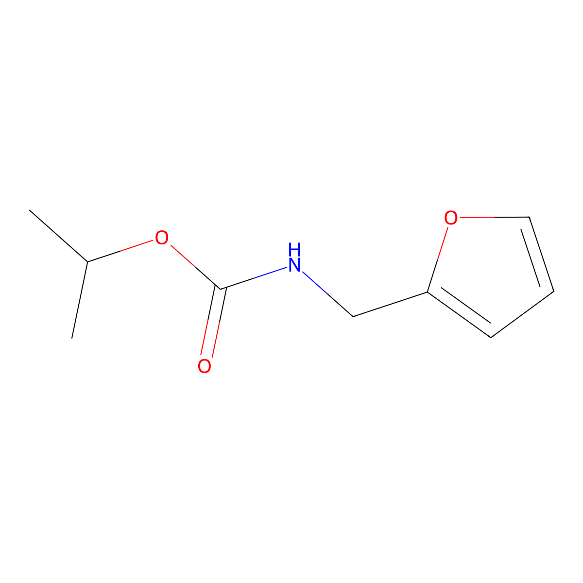 Carbamic acid, furfuryl-, isopropyl ester molecular structure, CAS 5327-28-6