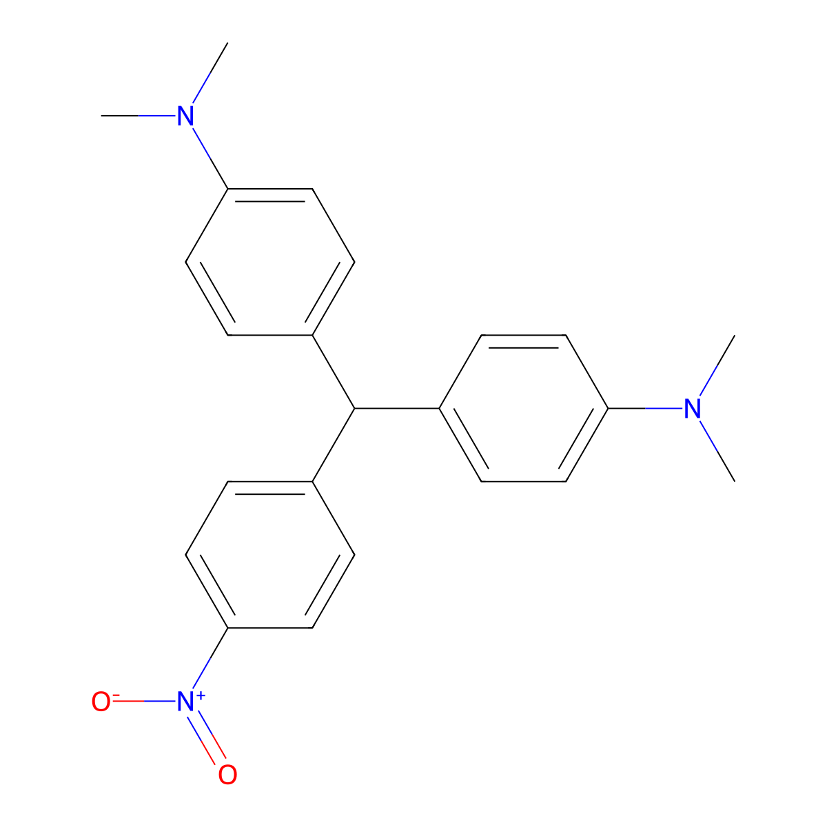 4-[(4-dimethylaminophenyl)-(4-nitrophenyl)methyl]-N,N-dimethyl-aniline molecular structure, CAS 5327-39-9