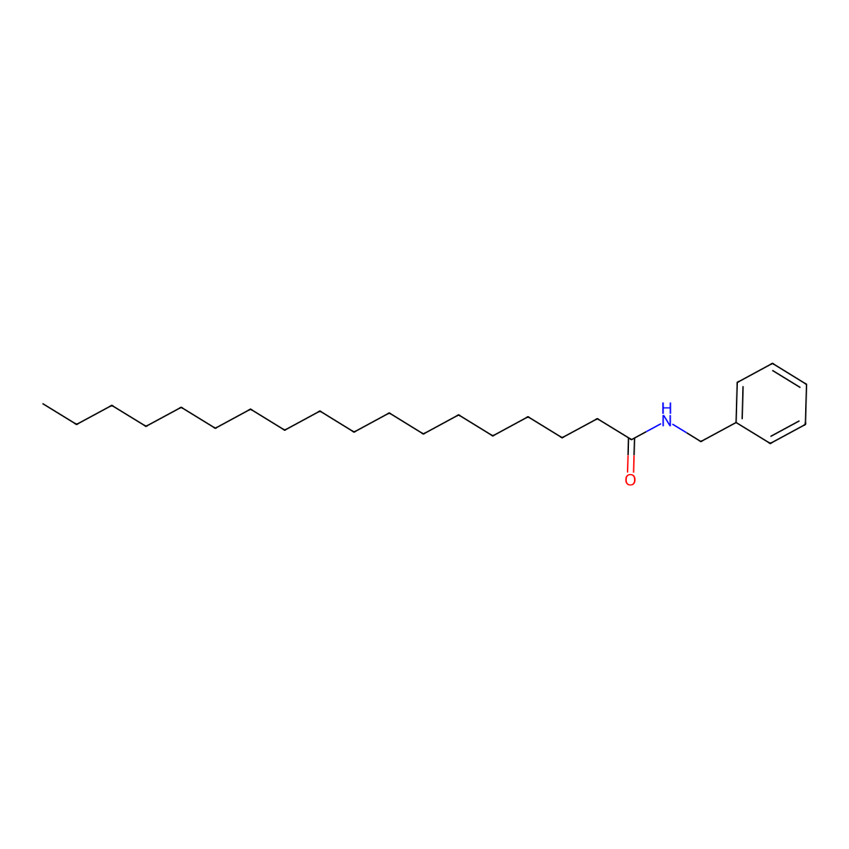 N-benzyloctadecanamide molecular structure, CAS 5327-45-7