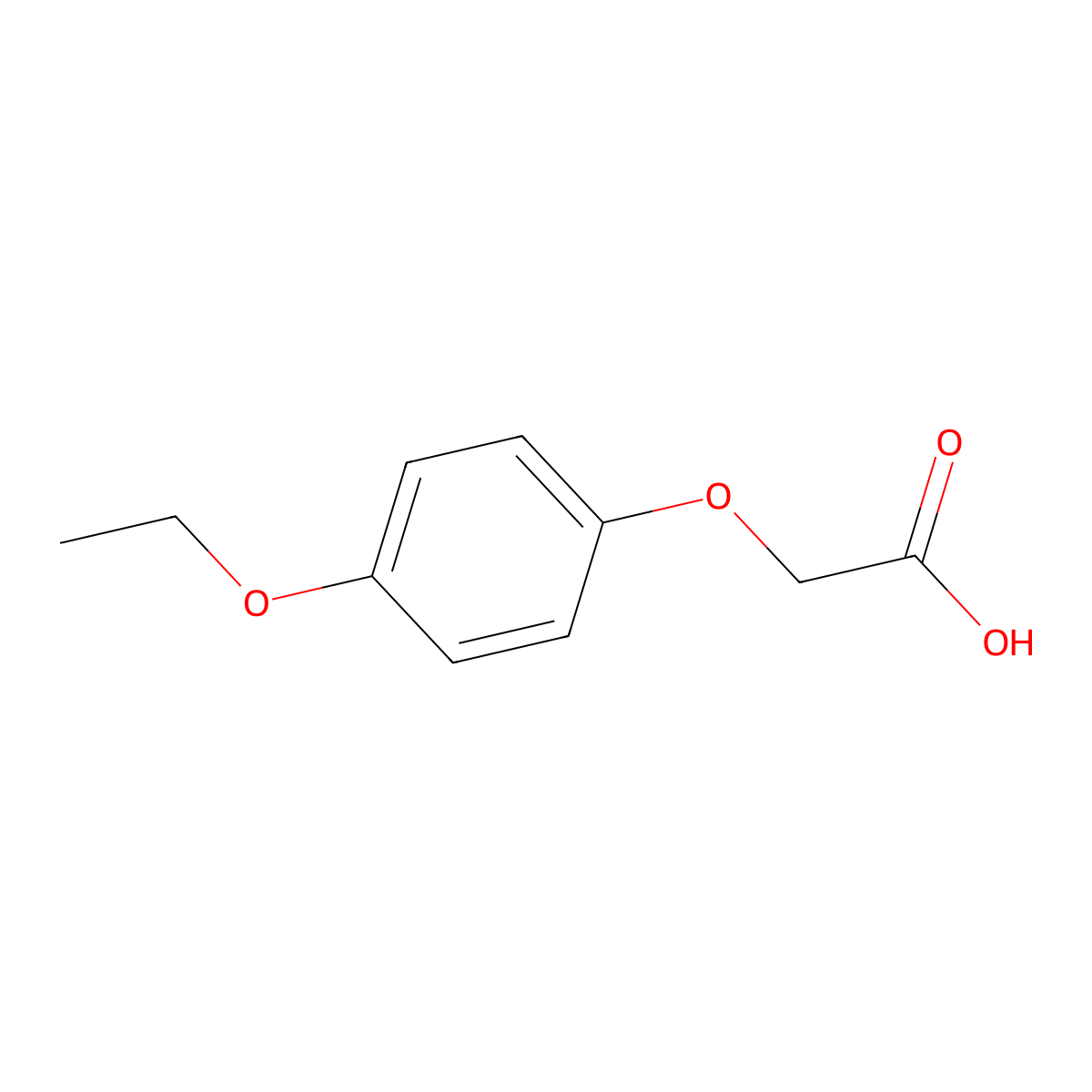 4-Ethoxyphenoxyacetic acid molecular structure, CAS 5327-91-3