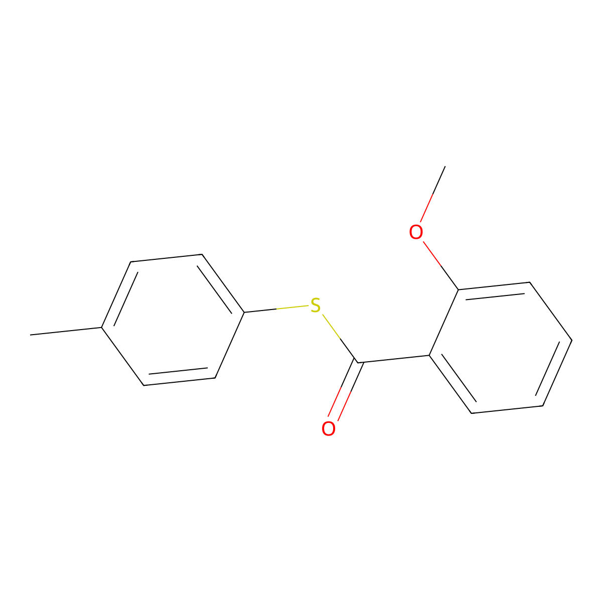 S-(4-methylphenyl) 2-methoxybenzenecarbothioate molecular structure, CAS 53271-41-3