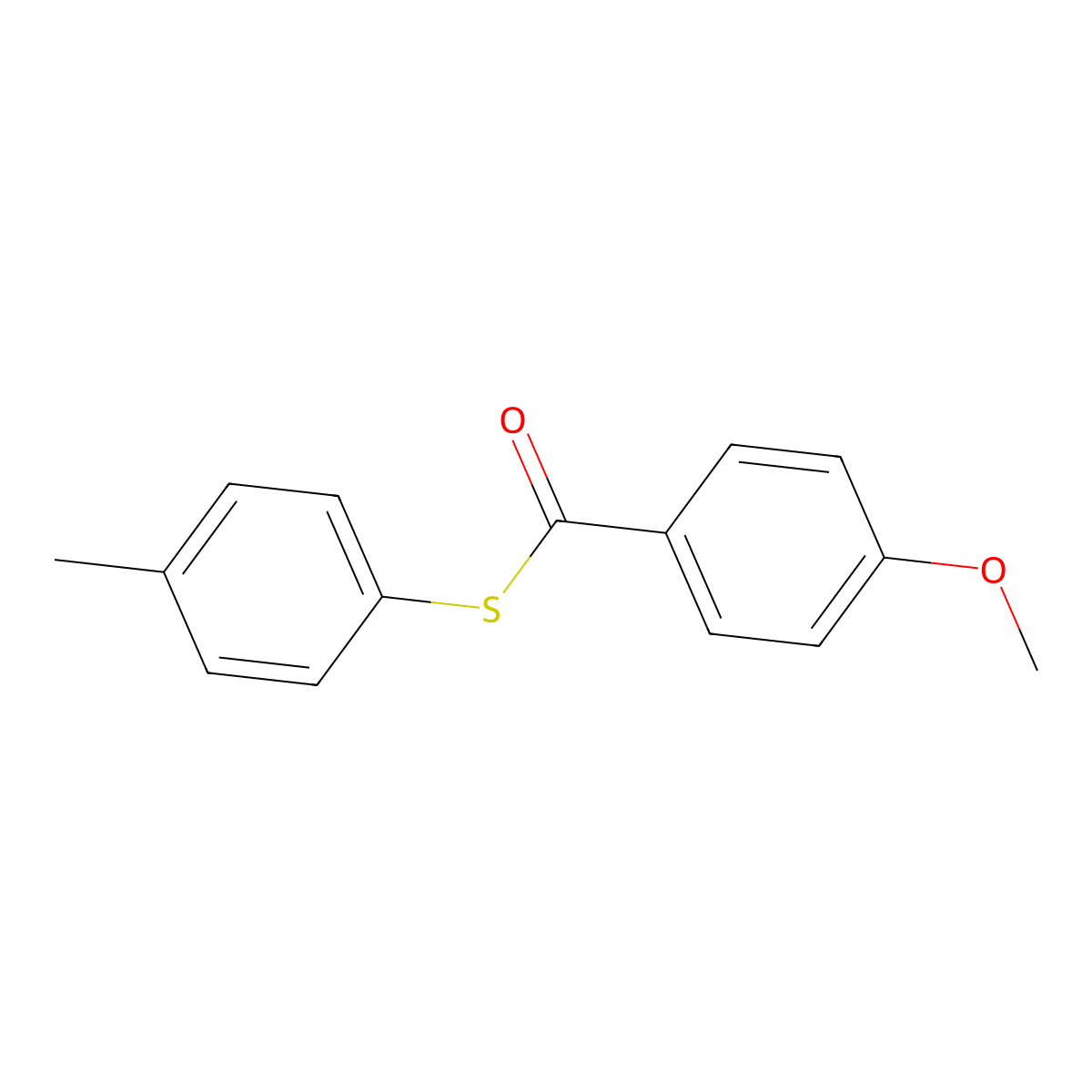 S-(4-methylphenyl) 4-methoxybenzenecarbothioate molecular structure, CAS 53271-44-6