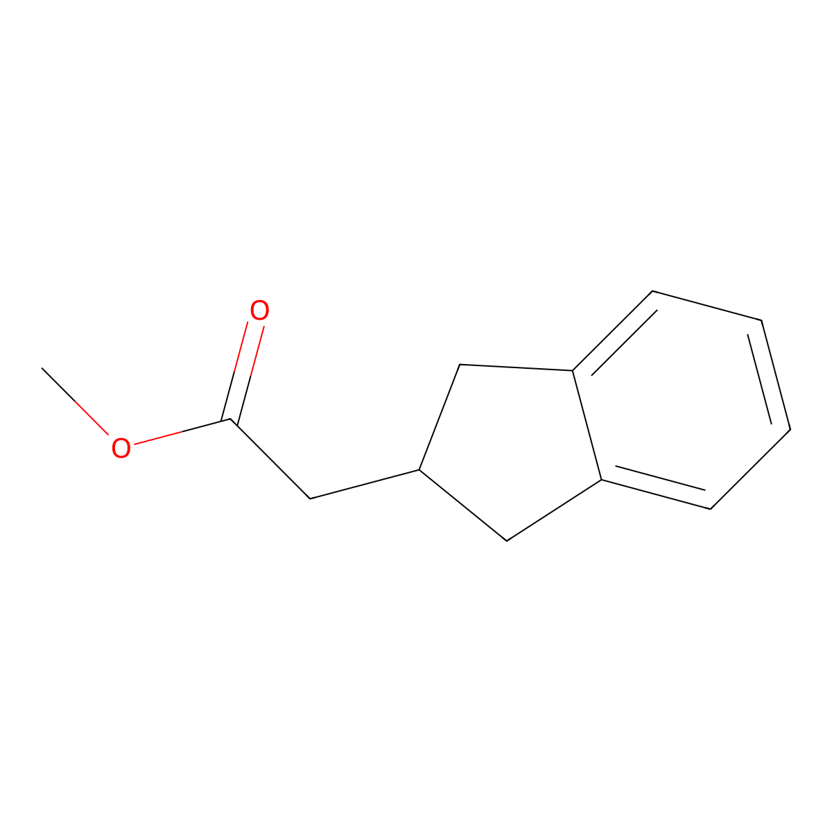 Methyl (2,3-dihydro-1H-inden-2-yl)acetate molecular structure, CAS 53273-37-3