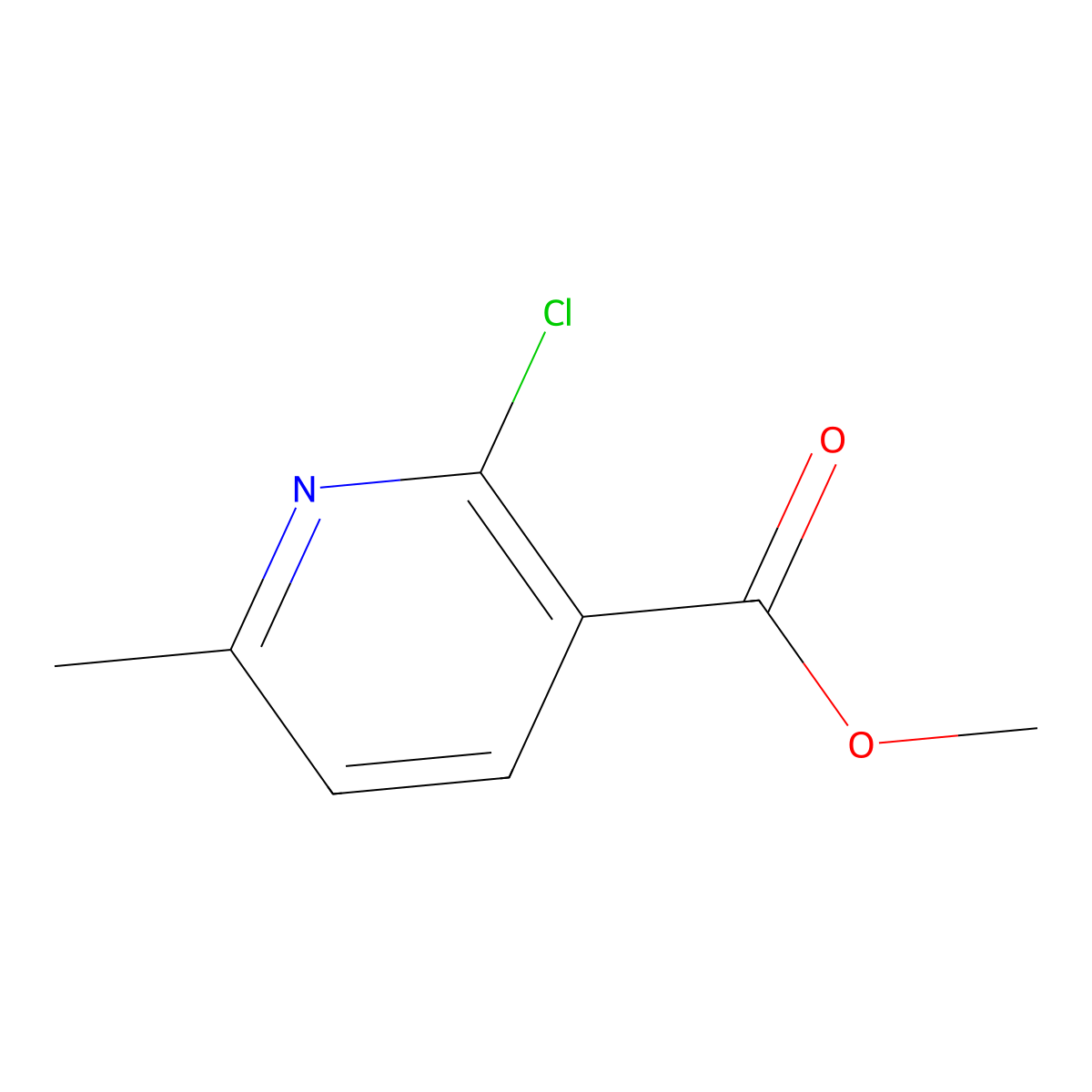 Methyl 2-chloro-6-methylpyridine-3-carboxylate molecular structure, CAS 53277-47-7