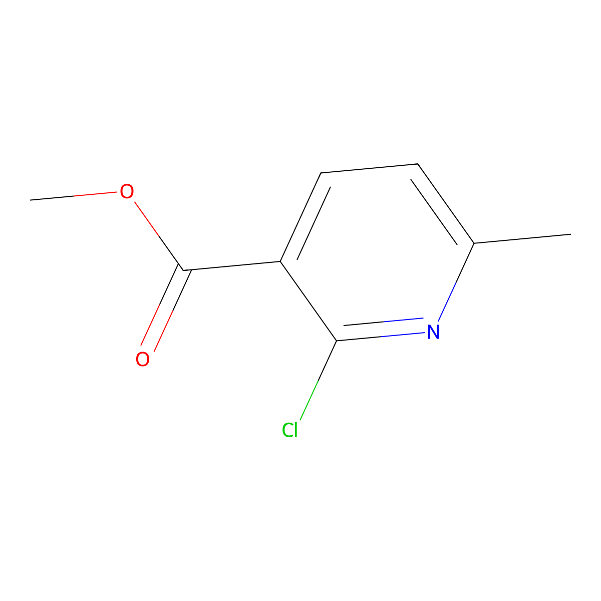 Methyl 2-chloro-6-methylpyridine-3-carboxylate molecular structure, CAS 53277-47-7