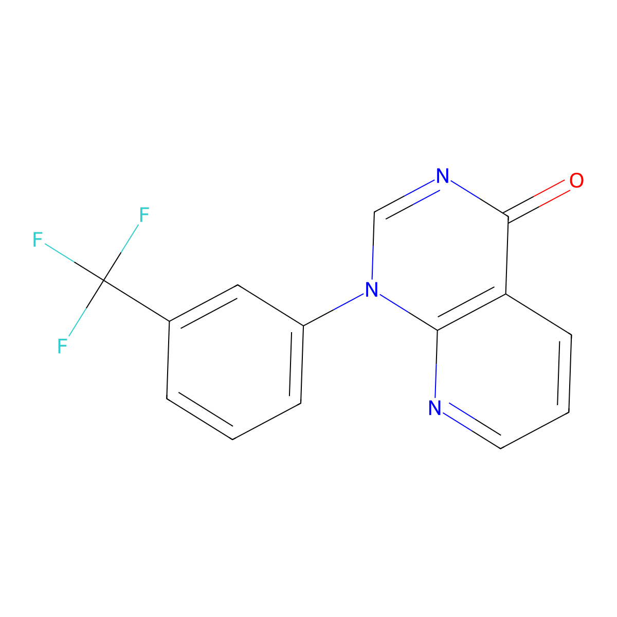 1-[3-(trifluoromethyl)phenyl]pyrido[2,3-d]pyrimidin-4(1H)-one molecular structure, CAS 53277-57-9