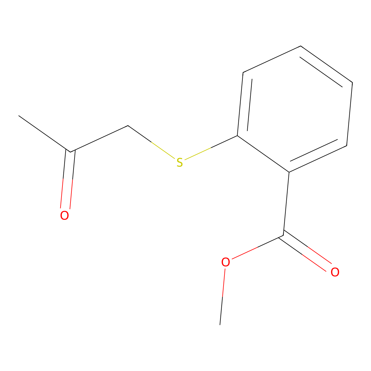Methyl 2-[(2-oxopropyl)thio]benzoate molecular structure, CAS 53278-21-0