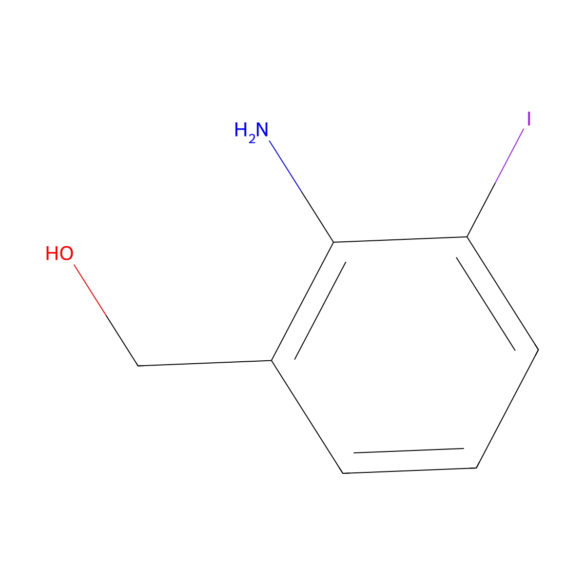 (2-Amino-3-iodophenyl)methanol molecular structure, CAS 53279-84-8