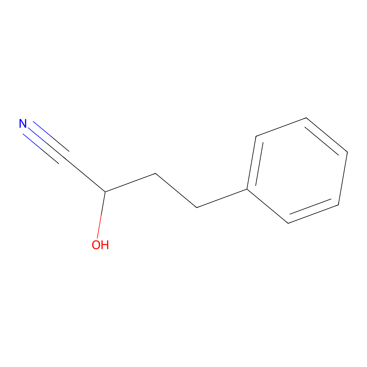 2-Hydroxy-4-phenylbutanenitrile molecular structure, CAS 53279-92-8